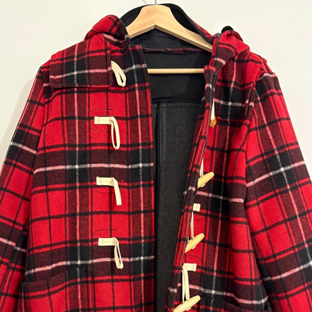 GAP Red and Black Plaid Coat